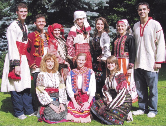 1 - UCU Summer School 2011 students pose in folk costumes