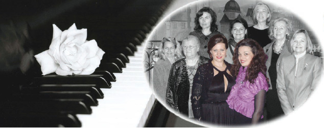 Concert organizing committee (L-R back row): Olya Bileychuk, Roma Kwasnycia, Mika Gembatiuk, Oksana Zolkewych; (L-R front row): Ania Krystalowych Wawruch, Marta Chomyn, Antonina Ermolenko, Marianna Humetska, Mika Barabash Shepherd