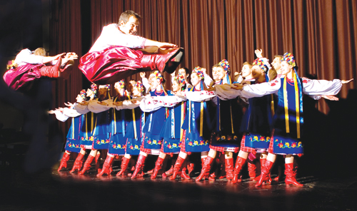 Senior A group dances the Hopak