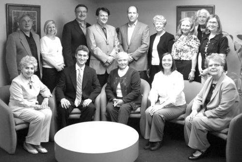 Delegates in attendance at the UCC Ontario Provincial Council AGM in Hamilton. Top row (L. to R.): Myron Groch, Adriana Buyniak Willson, Steve Andrusiak, Marc Shwec, Paul Grod, Marika Szkambara, Oksana Rewa, Petro Mycak, Luba Petlura.Bottom row (L. to R.): Lydia Shulakewych, Yvan Baker, Olya Sheweli, Marika Kobzan-Diakow, Orysia Sushko