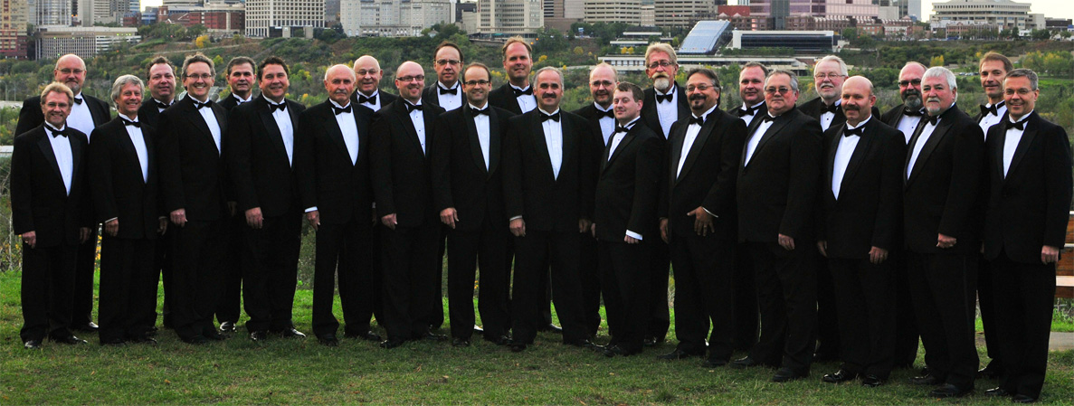 Ukrainian Male Chorus of Edmonton; Orest Soltykevych, Conductor (far right)