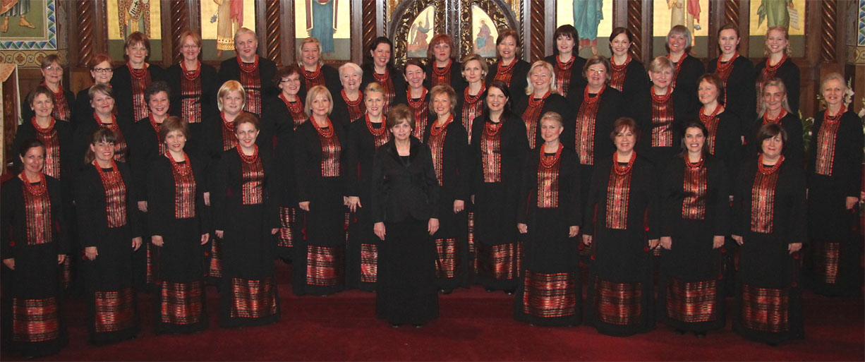 Vesnivka Choir, Kvitka Kondracki, Musical Director (front centre)