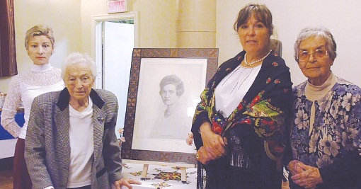 2 - (L. to R.): Olena Yemchenko, UWO Montreal Branch President; Stefania Zwonok; Yaroslava Iwasykiw, UWO National President; Myroslava Antonowych