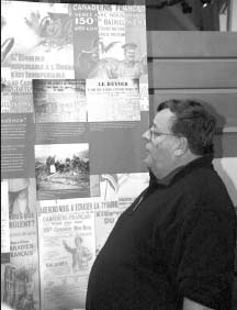 2 - Chairperson of Neighbours, James Slobodian, explains the internment exhibit to visitors