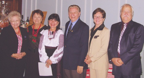 3 – L. to R.: Anna Trojan, Olya Adamec, Vera Melnyk, Andrew Gregorovich, Raya Juchymenko, Ihor Prociuk