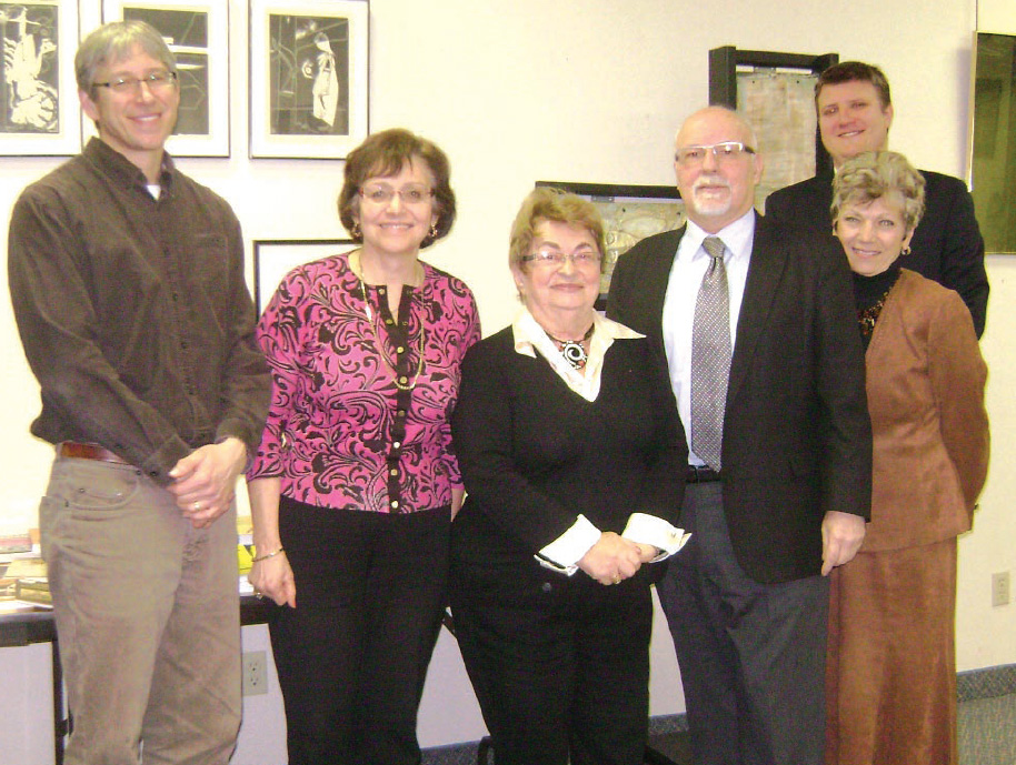 L. to R.: Dr. Clint Curle, Valentina Kuryliw, Iroida Wynnyckyj, Dr. Frank Sysyn, Switlana Medwicky, Orest Zakydalsky