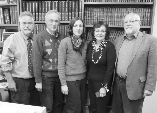 HREC executive and staff members (L. to R.): Andrij Makuch, Bohdan Klid, Marta Baziuk, Valentyna Kuryliw, and Frank Sysyn