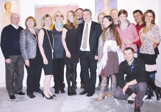 Photo above – Opening of Kateryna Kosianenko’s exhibition at the Dominican Art Gallery with Kateryna Kosianenko, centre-left and Natalia Burianyk, third from left.